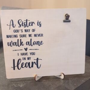 Inspirational Sister Quote Plaque